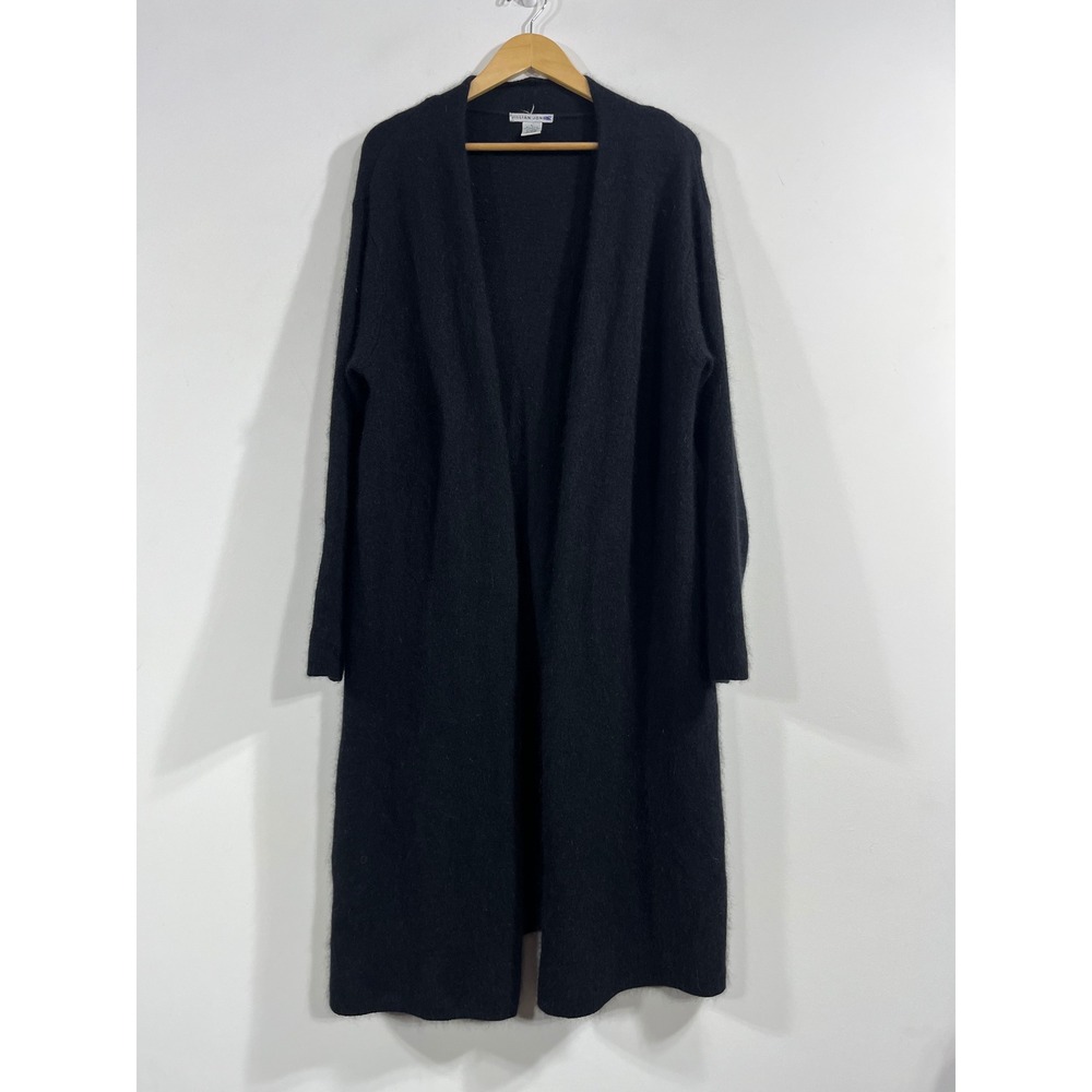 Jillian Jones Parisian Quiet Luxury Rabbit Hair Wool Long Duster Cardigan Large